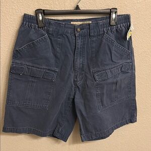 Cabela's Blue Cargo Shorts with Soft Cotton Blend Size 34